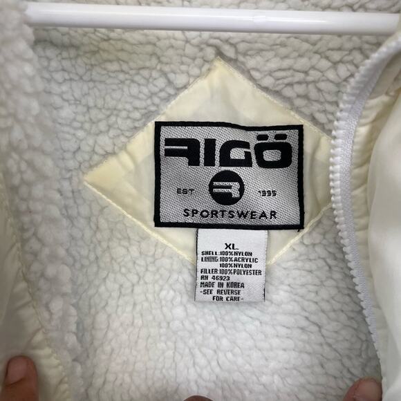 Y2K Rigo Sportswear Sherpa Lined Removeable Hood Puff Jacket Parka Zip Up Q-13 - Picture 14 of 16